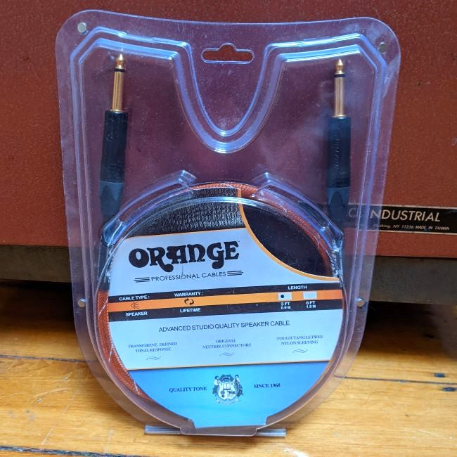 Orange Speaker 3' Cable